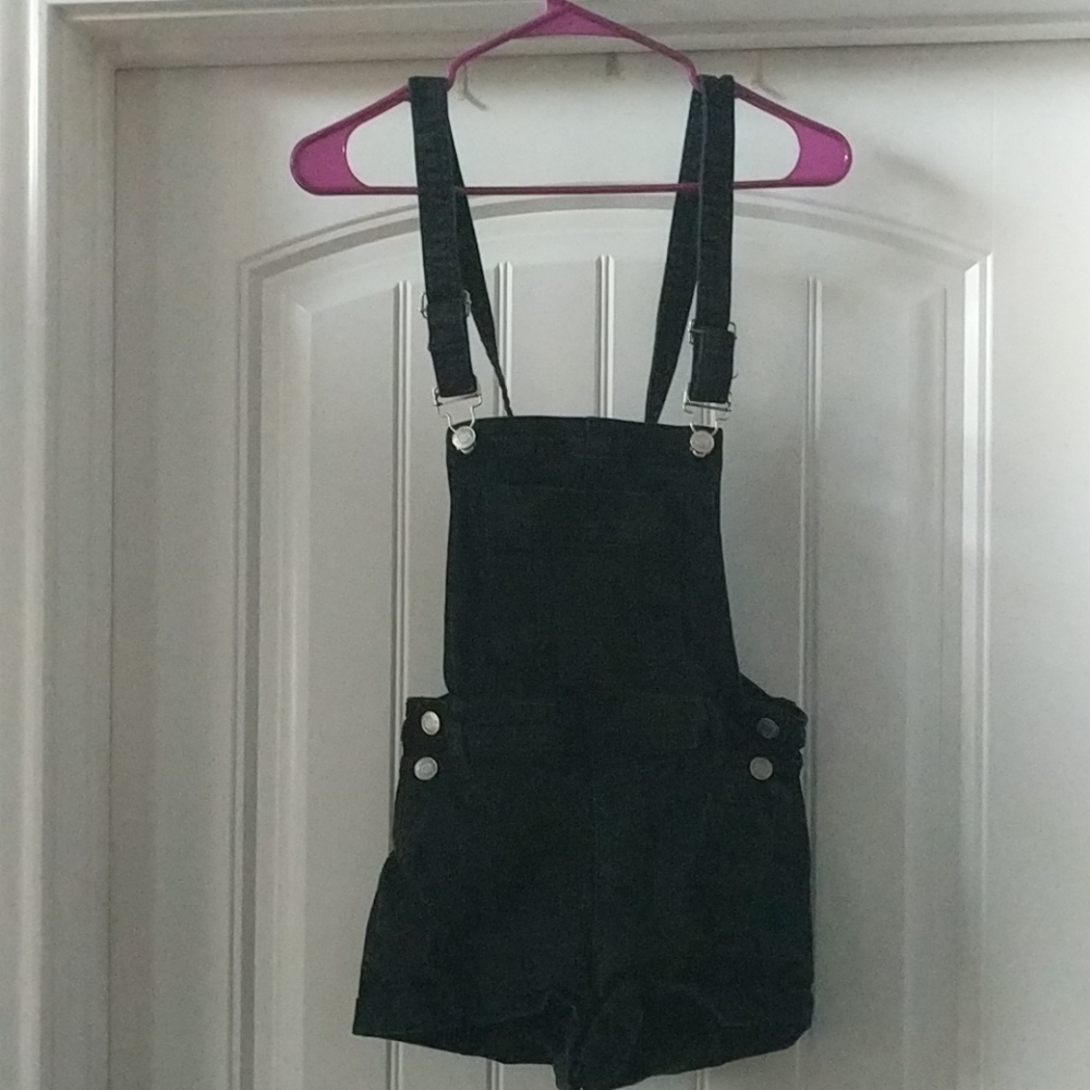 Black Short Overalls